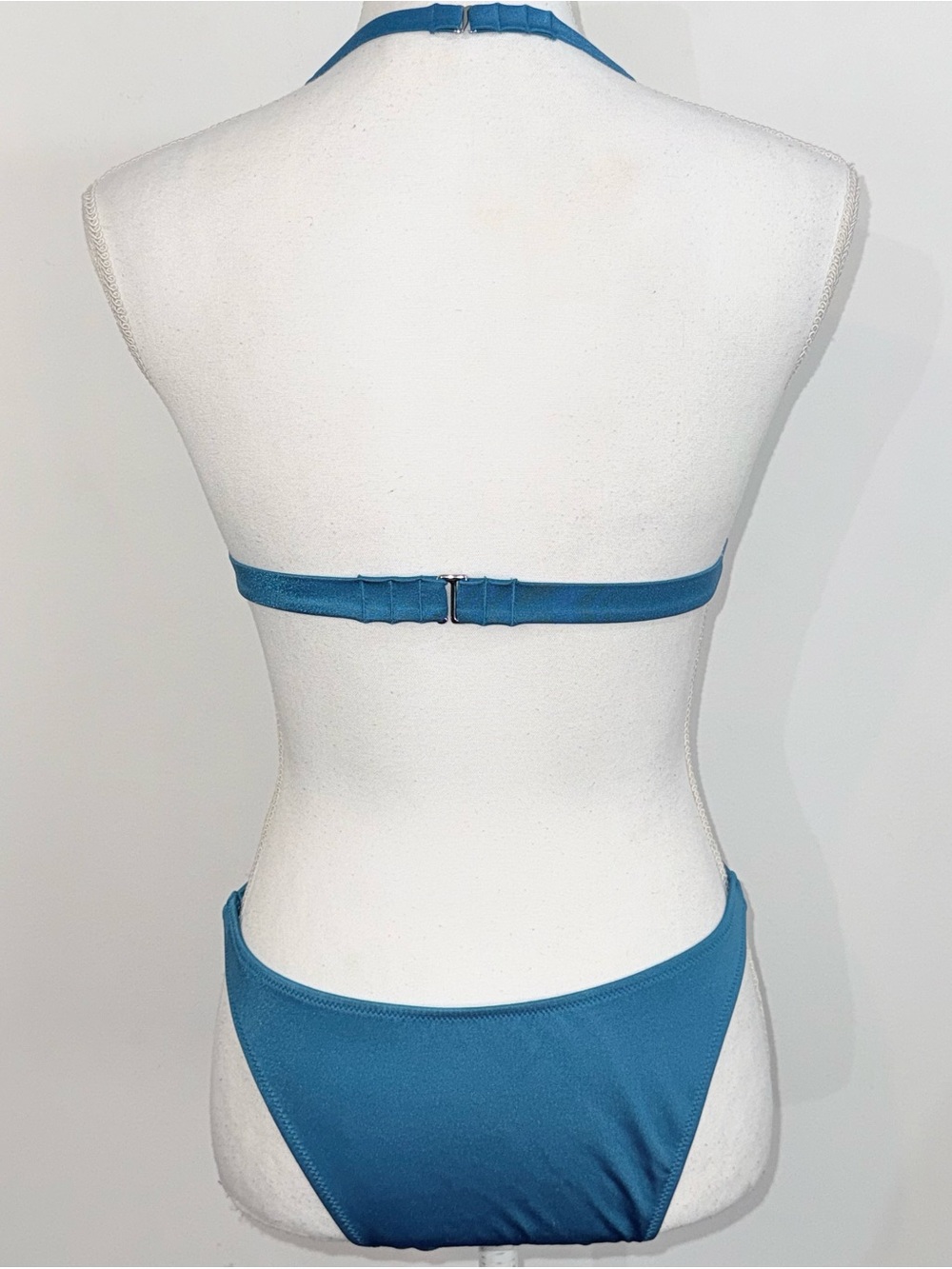 Victoria’s Secret Blue Rhinestone VS Logo Bikini Set Size Medium - Picture 4 of 15